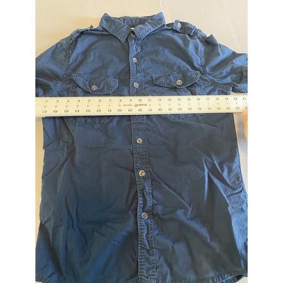 Converse One Star Short Sleeve Shirt Men’s Small Button Up Collar 100% Cotton - Picture 3 of 11